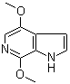 结构式 CAS# 452296-79-6, 4,7-二甲氧基-1H-吡咯并[2,3-c]吡啶