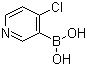 结构式 CAS# 452972-10-0, 4-氯吡啶-3-硼酸