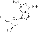 结构式 CAS# 4546-70-7, 2,6-二氨基嘌呤-2'-脱氧核苷