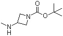 结构式 CAS# 454703-20-9, 3-(甲基氨基)氮杂环丁烷-1-羧酸叔丁酯