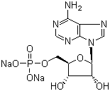 结构式 CAS# 4578-31-8, 5'-腺嘌呤核苷酸二钠盐; 5'-腺嘌呤核甙酸二钠盐; 腺苷酸二钠盐; 磷酸腺苷二钠盐