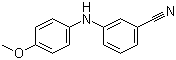 结构式 CAS# 458550-48-6, 3-(4-甲氧基苯胺基)苯腈