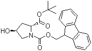 structure of CAS# 464193-92-8, Fmoc-trans-4-hydroxy-D-proline tert-butyl ester;Fmoc-D-Hyp(tbu)-OH; N-(9-Fluorenylmethoxycarbonyl)-trans-4-hydroxy-D-proline tert-butyl ester