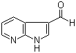 structure of CAS# 4649-09-6, 7-Azaindole-3-carboxaldehyde;1H-Pyrrolo[2,3-b]pyridine-3-carboxaldehyde; 3-Formyl-7-azaindole