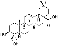 structure of CAS# 465-99-6, Hederagenin;(3beta,4alpha)-3,23-Dihydroxyolean-12-en-28-oic acid