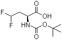 结构式 CAS# 467442-20-2, (S)-2-N-叔丁氧羰基氨基-4,4-二氟丁酸