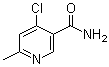 structure of CAS# 473255-51-5, 4-Chloro-6-methyl-3-pyridinecarboxamide;4-Chloro-6-methylnicotinamide