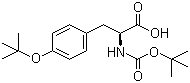 结构式 CAS# 47375-34-8, Boc-O-叔丁基-L-酪氨酸; N-叔丁氧羰基-O-叔丁基-L-酪氨酸