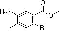 structure of CAS# 474330-54-6, 5-Amino-2-bromo-4-methylbenzoic acid methyl ester;Methyl 5-amino-2-bromo-4-methylbenzoate
