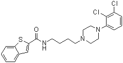 structure of CAS# 474432-66-1, N-[4-[4-(2,3-Dichlorophenyl)-1-piperazinyl]butyl]benzo[b]thiophene-2-carboxamide;FAUC 365
