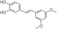 structure of CAS# 475231-21-1, 3'-Hydroxypterostilbene;4-[(E)-2-(3,5-Dimethoxyphenyl)vinyl]benzene-1,2-diol; 4-[(E)-2-(3,5-Dimethoxyphenyl)ethenyl]benzene-1,2-diol