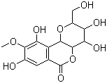 结构式 CAS# 477-90-7, 岩白菜素