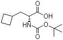structure of CAS# 478183-61-8, Boc-D-Cyclobutylalanine;(R)-2-(tert-butoxycarbonylamino)-3-cyclobutylpropanoic acid