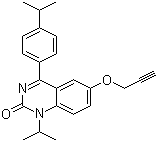 结构式 CAS# 478963-79-0, 1-(1-甲基乙基)-4-[4-(1-甲基乙基)苯基]-6-(2-丙炔-1-基氧基)-2(1H)-喹唑啉酮