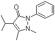structure of CAS# 479-92-5, Propyphenazone;Isopropylantipyrine; 1,5-Dimethyl-4-(1-methylethyl)-2-phenyl-1,2-dihydro-3H-pyrazol-3-one