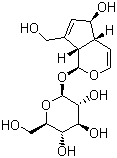 structure of CAS# 479-98-1, Aucubin;(2S,3R,4S,5S,6R)-2-[[(1S,4aR,5S,7aS)-5-Hydroxy-7-(hydroxymethyl)-1,4a,5,7a-tetrahydrocyclopenta[c]pyran-1-yl]oxy]-6-(hydroxymethyl)oxane-3,4,5-triol