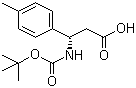 structure of CAS# 479064-97-6, Boc-(R)-3-Amino-3-(4-methylphenyl)propionic acid