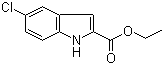 5-氯吲哚-2-羧酸乙酯分子结构 (CAS 4792-67-0)