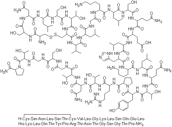 结构式 CAS# 47931-85-1, 鲑降钙素; 鲑鱼降钙素