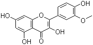 structure of CAS# 480-19-3, Isorhamnetin;3,5,7-Trihydroxy-2-(4-hydroxy-3-metoxyphenyl)benzopyran-4-on; 3,5,7-Trihydroxy-2-(4-hydroxy-3-methoxyphenyl)-4H-1-benzopyran-4-one