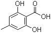 structure of CAS# 480-67-1, 2,6-Dihydroxy-4-methylbenzoic acid