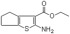 结构式 CAS# 4815-29-6, 2-氨基-5,6-二氢-4H-环戊并[b]噻吩-3-甲酸乙酯
