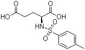 结构式 CAS# 4816-80-2, N-(4-甲基苯磺酰基)-L-谷氨酸; 2-(对甲基苯磺酰氨基)戊二酸