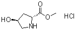 结构式 CAS# 481704-21-6, (4S)-4-羟基-D-脯氨酸甲酯盐酸盐