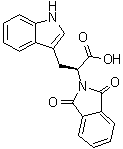 结构式 CAS# 48208-26-0, N-邻苯二甲酰基-L-色氨酸
