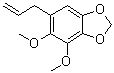 structure of CAS# 484-31-1, 4,5-Dimethoxy-6-(2-propen-1-yl)-1,3-benzodioxole;4-Allyl-5,6-dimethoxy-1,2-(methylenedioxy)benzene; Dillapiol