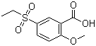 结构式 CAS# 4840-63-5, 2-甲氧基-5-乙砜基苯甲酸