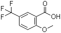 structure of CAS# 4864-01-1, 2-Methoxy-5-(trifluoromethyl)benzoic acid