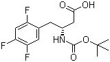 structure of CAS# 486460-00-8, Boc-(R)-3-Amino-4-(2,4,5-trifluorophenyl)butanoic acid;(3R)-N-(tert-Butoxycarbonyl)-3-amino-4-(2,4,5-trifluorophenyl)butanoic acid