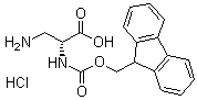 结构式 CAS# 487027-89-4, 3-氨基-N-[芴甲氧羰基]-D-丙氨酸单盐酸盐