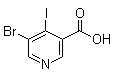 结构式 CAS# 491588-98-8, 5-溴-4-碘-3-吡啶羧酸