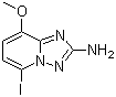 structure of CAS# 492468-97-0, 5-Iodo-8-methoxy-[1,2,4]triazolo[1,5-a]pyridin-2-amine;5-Iodo-8-methoxy-[1,2,4]triazolo[1,5-a]pyridin-2-ylamine