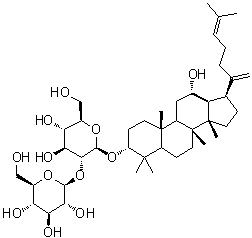 structure of CAS# 494753-69-4, Ginsenoside Rk1;3beta,12beta-Dihydroxydammar-20(21),24-diene-3-O-beta-D-glucopyranosyl(1→2)-beta-D-glucopyranoside; PAN 30