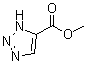 structure of CAS# 4967-77-5, 1H-1,2,3-Triazole-5-carboxylic acid methyl ester;Methyl 1,2,3-triazole-4-carboxylate; Methyl 1H-1,2,3-triazole-4-carboxylate