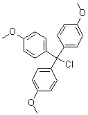structure of CAS# 49757-42-8, Tris(4-methoxyphenyl)methyl chloride;Tris(p-methoxyphenyl)chloromethane; Tris(p-methoxyphenyl)methyl chloride