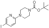 结构式 CAS# 497915-42-1, 4-(5-碘吡啶-2-基)哌嗪-1-羧酸叔丁酯