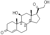 结构式 CAS# 50-22-6, 皮质酮