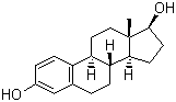结构式 CAS# 50-28-2, 雌二醇