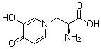 结构式 CAS# 500-44-7, 含羞草碱