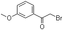 structure of CAS# 5000-65-7, 2-Bromo-3'-methoxyacetophenone;2-Bromo-1-(3-methoxyphenyl)ethanone; 3-Methoxyphenacyl bromide