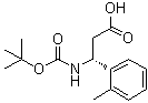 结构式 CAS# 500770-86-5, (betaR)-beta-[[叔丁氧羰基]氨基]-2-甲基苯丙酸
