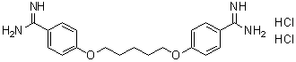 4,4'-[1,5-Pentanediylbis(oxy)]bisbenzenecarboximidamide] dihydrochloride molecular structure (CAS 50357-45-4)