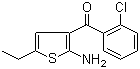 结构式 CAS# 50508-60-6, 2-氨基-3-(2-氯苯甲酰)-5-乙基噻吩