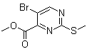 结构式 CAS# 50593-91-4, 5-溴-2-(甲硫基)嘧啶-4-羧酸甲酯