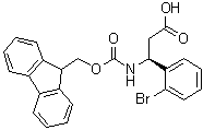 结构式 CAS# 507472-17-5, (betaS)-2-溴-beta-[[(9H-芴-9-基甲氧基)羰基]氨基]苯丙酸