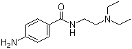 structure of CAS# 51-06-9, Procainamide;4-Amino-N-[2-(diethylamino)ethyl]benzamide